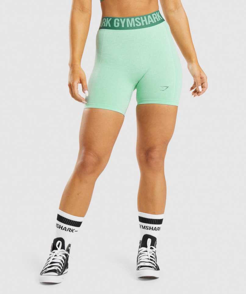 Women\'s Gymshark Flex Shorts Green | CA 130NAD